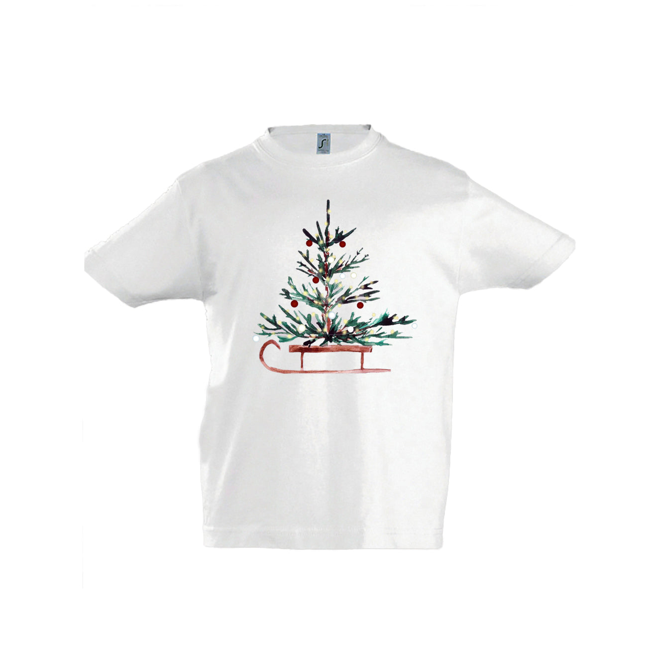 Kinder T-Shirt Weihnachtsschlitten